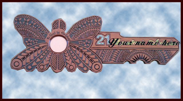 21ST Key Island Design in shape of a butterfly