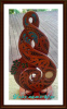 21st Maori Coloured paua Pikoura Carving