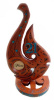 21st Maori Hook with blue paua on stand